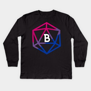 Bi Pride Flag Dice Kids Long Sleeve T-Shirt